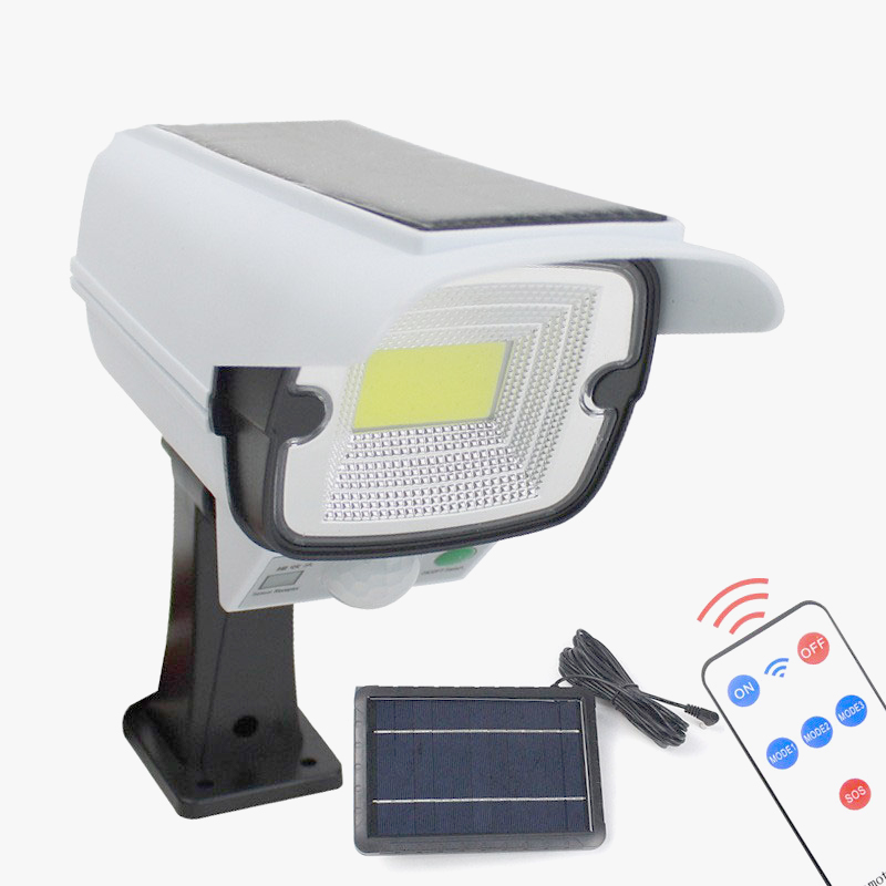 Simulation de pubs de cob détachable Surveillant lampe à énergie solaire